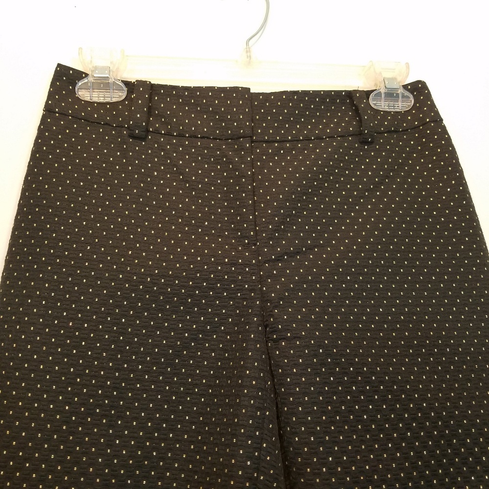 Ann Taylor | Petite Black and Gold Pants - Picture 2 of 7
